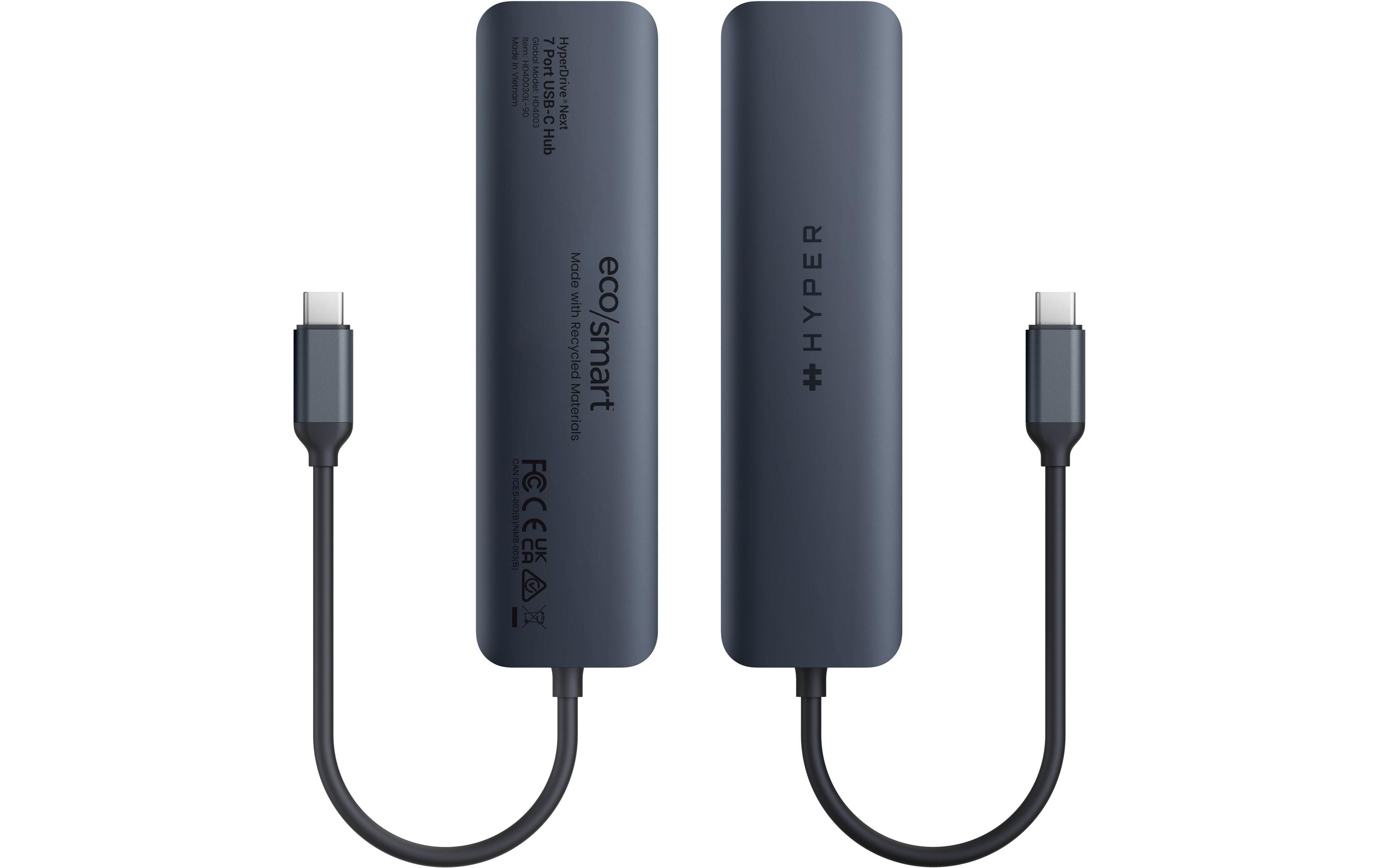 Hyper HyperDrive EcoSmart Gen.2 USB-C 7-in-1 Hub mit 100W Power Delivery Mitternachtsblau