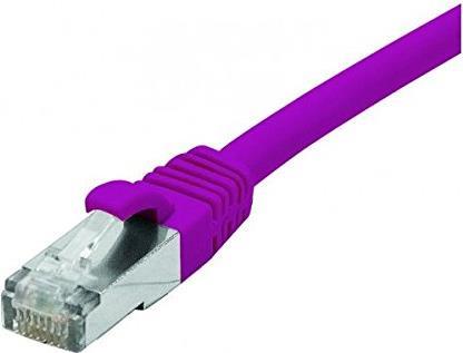 Patchkabel CAT. 6, F/UTP, PoE, halogenfrei, violett, 10,0 m Geschirmtes Patchkabel mit Rastnasenschutz (854415)