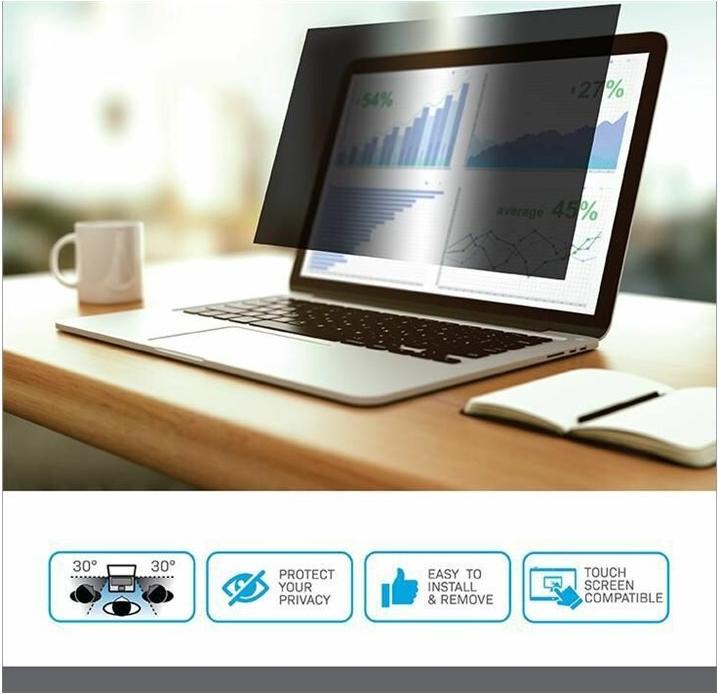 eSTUFF Blickschutzfilter 34" Monitor Rahmenlos 21:9 Schwarz