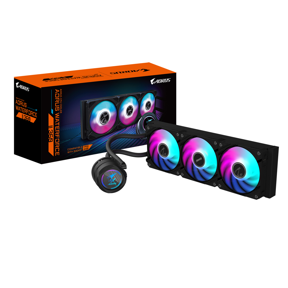 Gigabyte AORUS WATERFORCE II 360 AIO Flüssigkeitskühler 3x 120 mm Schwarz