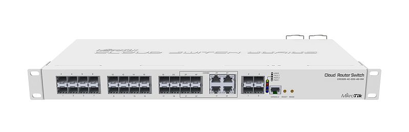 MikroTik Cloud Router Switch CRS328-4C-20S-4S+RM - L3 Managed Switch - 28 Ports - Weiß