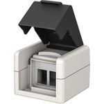 Goobay Outdoor-Aufputzdose IP44, 2x Keystone-Ports, (79169)