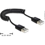 Delock Kabel USB 2.0-A Stecker / Stecker Spiralkabel (83239)
