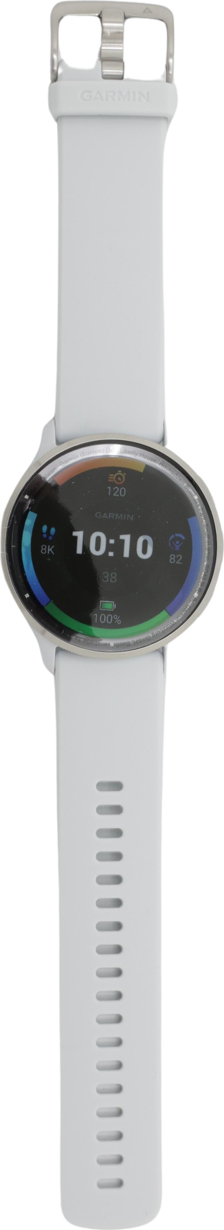 Garmin Venu 3 Smartwatch 45 mm 1,4" AMOLED GPS WLAN Silber, Weiß