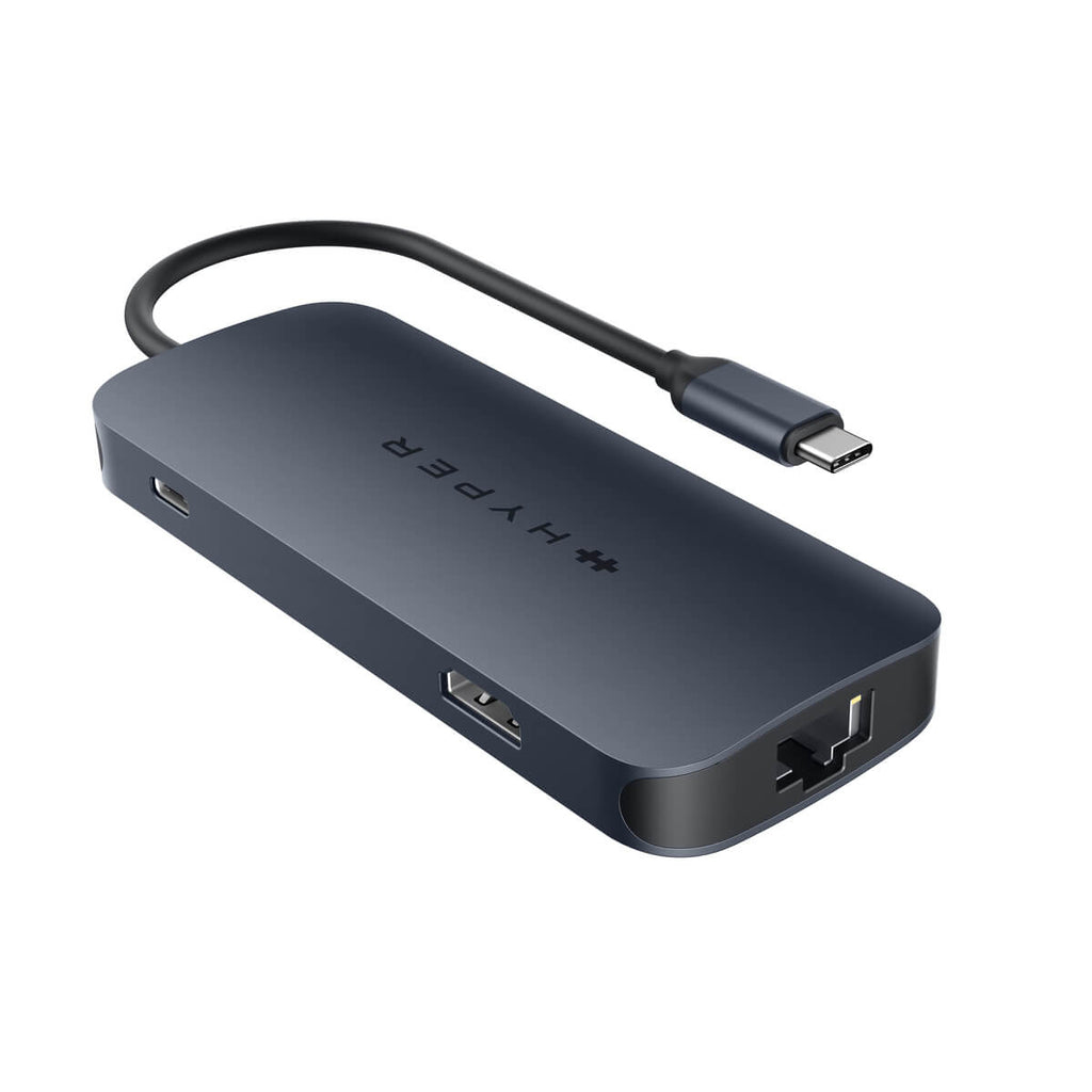 HyperDrive Next 8-in-1 USB-C-Hub mit 140 W PD 3.1 Power Pass-through Mitternachtsblau