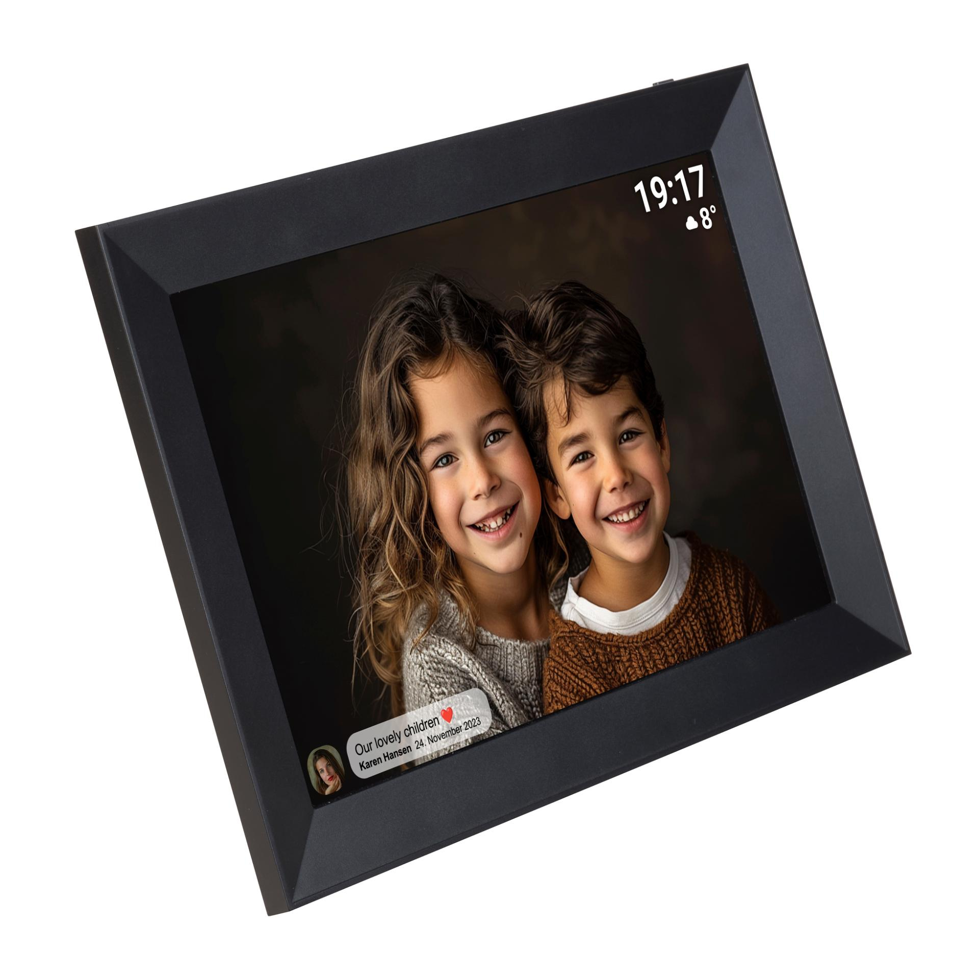 Denver PFF-1012 10,1" Digitaler Bilderrahmen 1280x800 IPS Touch WLAN Frameo 16 GB Schwarz