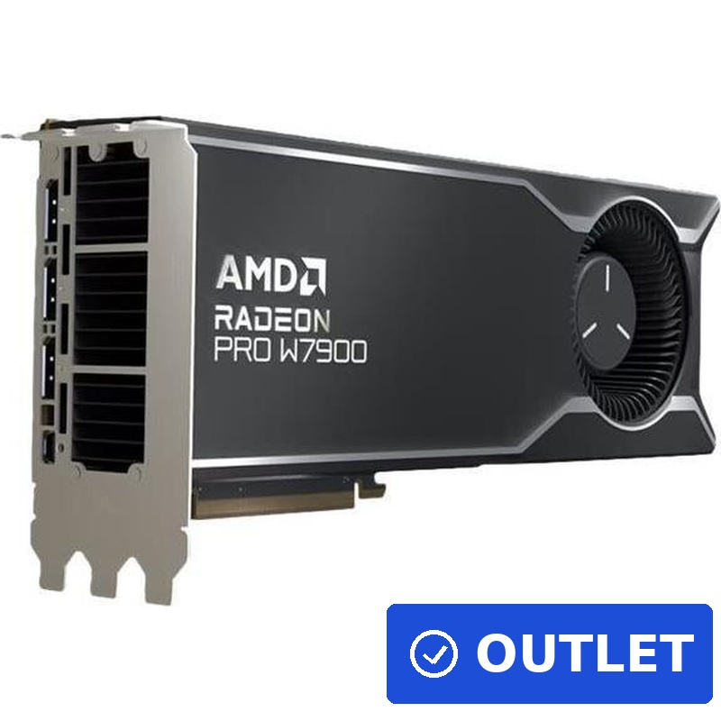 AMD Radeon Pro W7900 Grafikkarte 48 GB GDDR6 PCIe 4.0 x16 3x DisplayPort (100-300000074) (geöffnet)