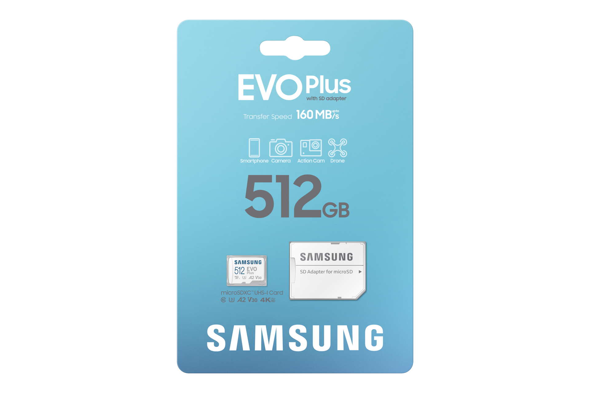 Samsung EVO Plus MB-MC512S 512 GB microSDXC UHS-I Weiß