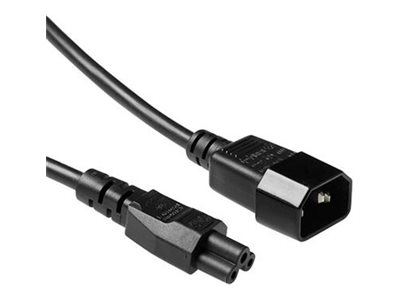 ACT AK5218 C14-Koppler C5-Koppler Stromkabel 0,5 m Schwarz
