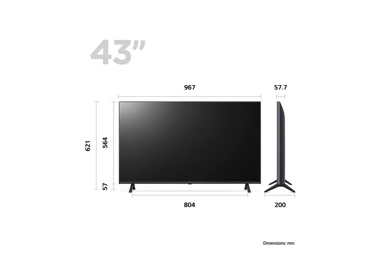 LG UR78 Series 43UR78006LK 43" 4K UHD Smart TV Schwarz