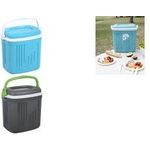 EDA Kühlbox ICEBERG, 20 Liter, grau / grün aus Kunststoff, Box: grau, Griff: grün, - 1 Stück (019714 G.GL/BL)