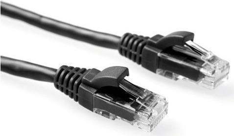 ACT Black 2 meter U/UTP CAT6 patch cable component level with RJ45 connectors. Cat6 u/utp component bk 2.00m (IK8902)