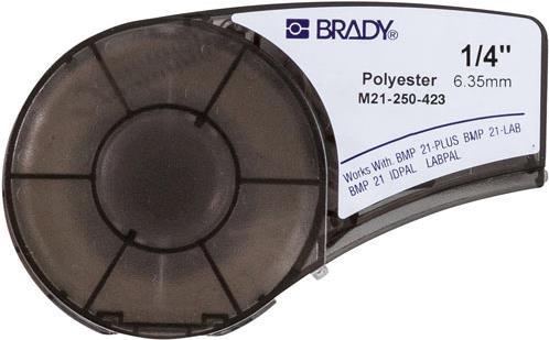 Brady M21-250-423 Etiketten erstellendes Band Schwarz auf weiss (139754)