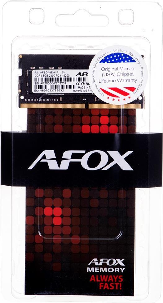 AFOX DDR4 8G 2400 SO DIMM Speichermodul 8 GB 1 x 8 GB 2400 MHz (AFSD48EH1P)