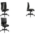 Topstar Bürodrehstuhl "Lightstar 10", Kunstleder, schwarz Bezug: Kunstleder (88% PVC, 12% Baumwolle), stufenlose - 1 Stück (LSH1000D10H)