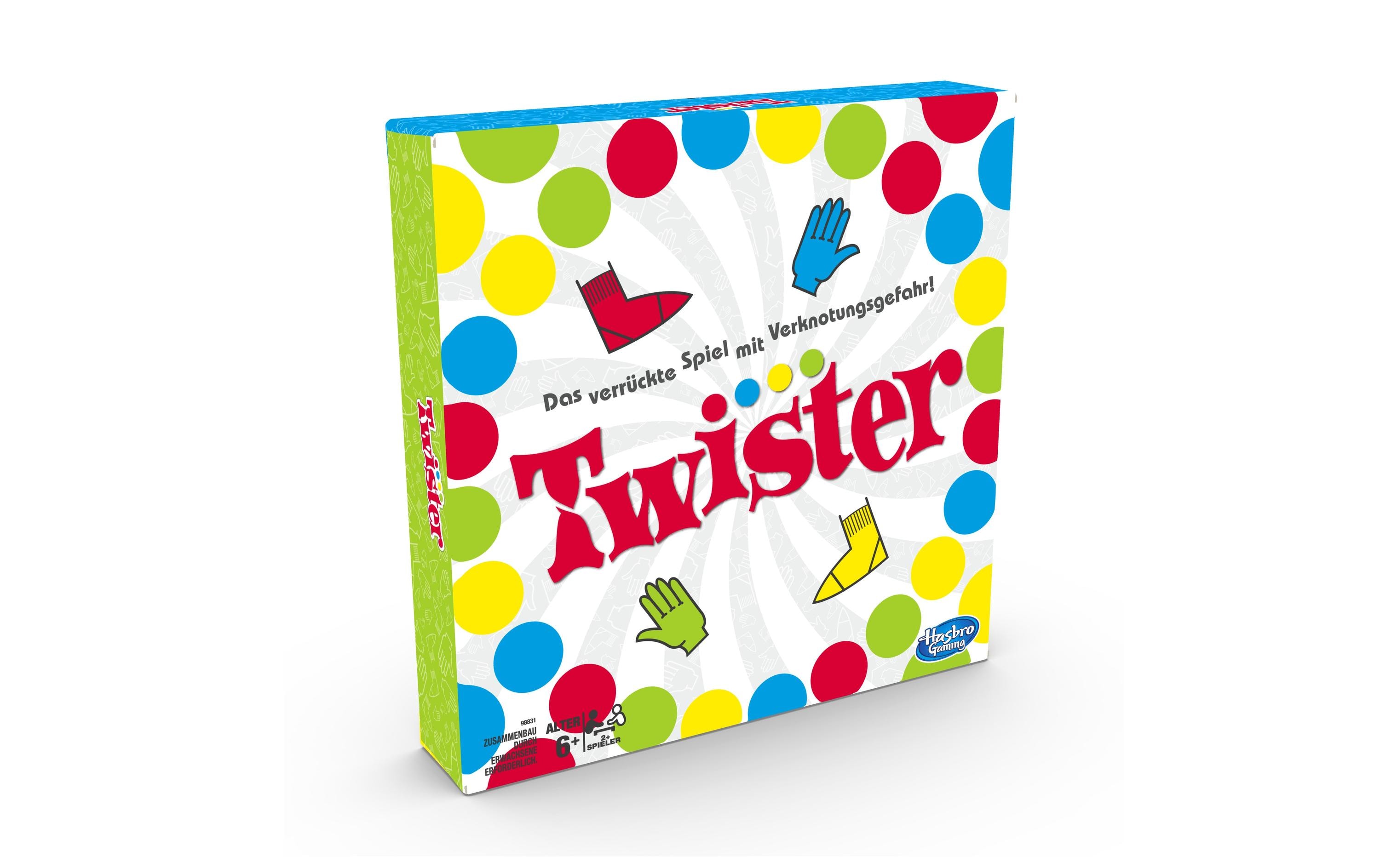 Hasbro Gaming Twister Geschicklichkeitsspiel 4 Spieler Mehrfarbig