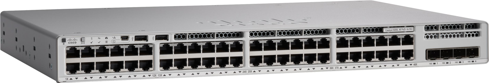 Cisco Catalyst 9200L C9200L-48PXG-4X-A Managed Switch 48 Ports Grau