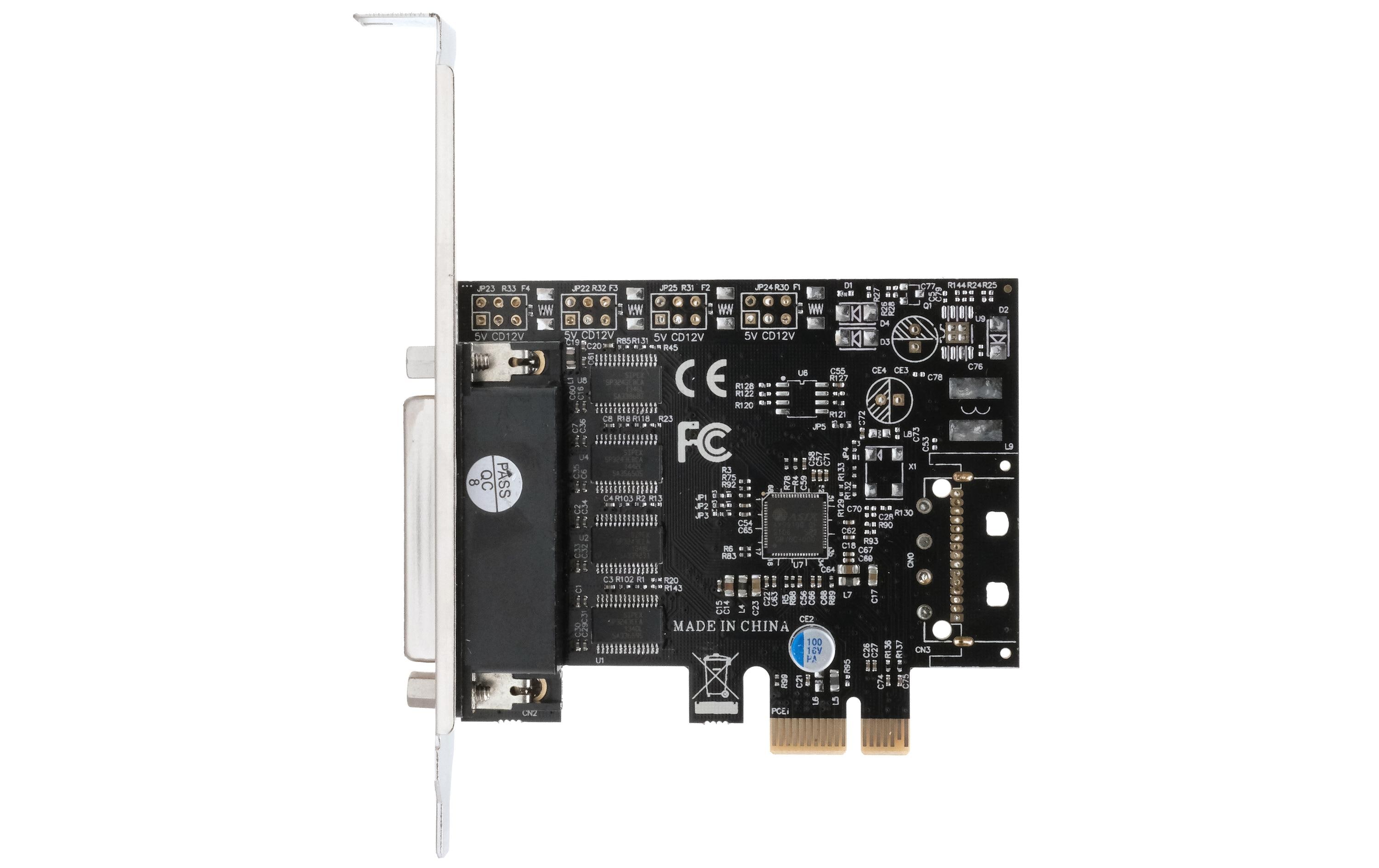 Exsys EX-46024 PCIe Schnittstellenkarte 4x RS-232 mit Octopus-Kabel