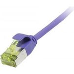 Patchkabel RJ45, CAT6A 500Mhz, 7,5m, lila, U/FTP, slimline rund d=3,8mm, TPE/LSZH(Superflex), AWG32, mitCat.7 Rohkabel, Synergy 21 (S217398V3)