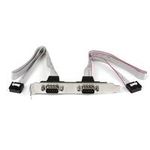 StarTech.com 2 Port Seriell DB9 Slotblech mit 10 Pin Pinheader Kabel (PLATE9M2P16)
