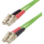 StarTech.com 25m (82ft) LC to LC (UPC) OM5 Multimode Fiber Optic Cable, 50/125µm Duplex LOMMF Zipcord, VCSEL, 40G/100G, Bend Insensitive, Low Insertion Loss, LSZH Fiber Patch Cord (LCLCL-25M-OM5-FIBER)