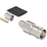 Delock BNC Buchse zum Crimpen RG-6mit passendem Schrumpfschlauch (91775)