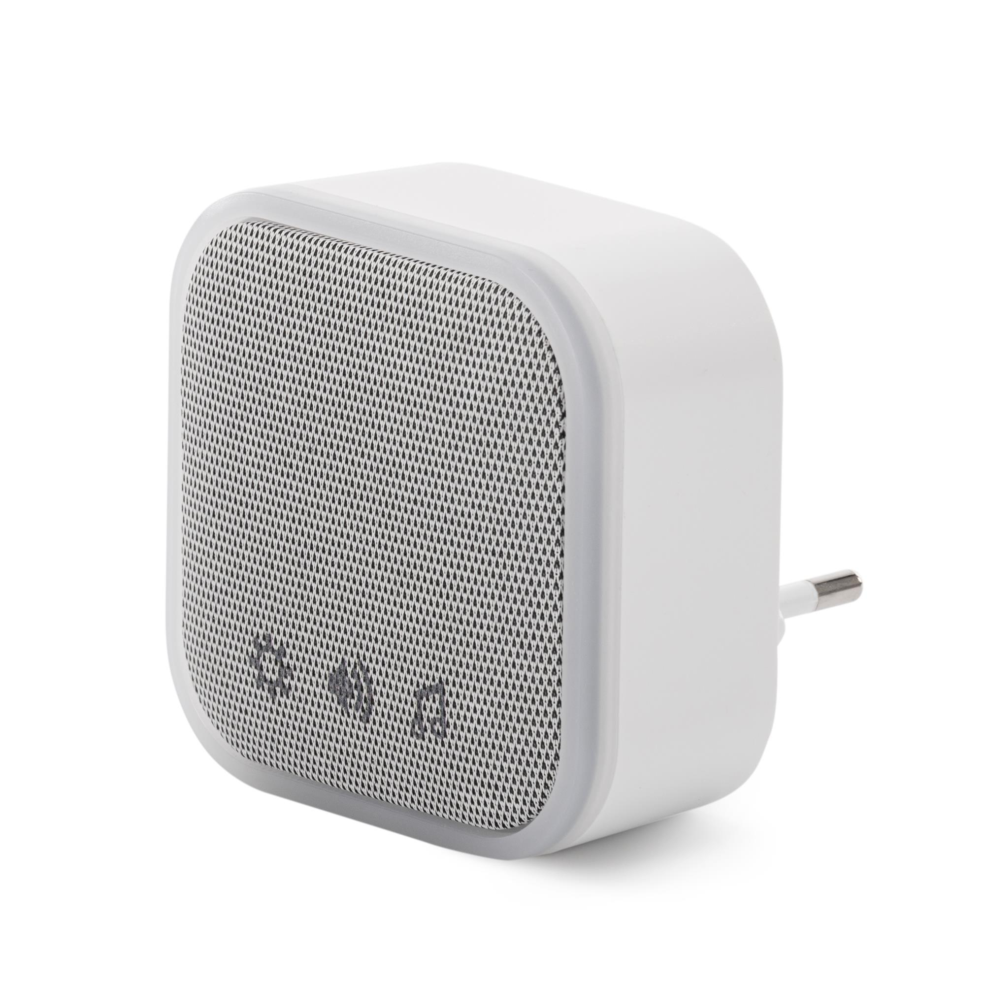 ENTAC Türklingel Kabellos AC Plug-in IP44 150 m Reichweite Weiß