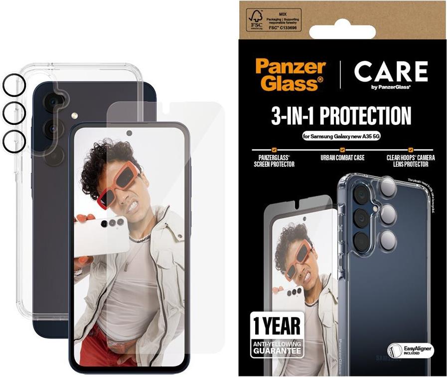 PanzerGlass CARE Flagship 3-in-1 Bundle Samsung Galaxy A36 5G (CRRCHNUG38083)