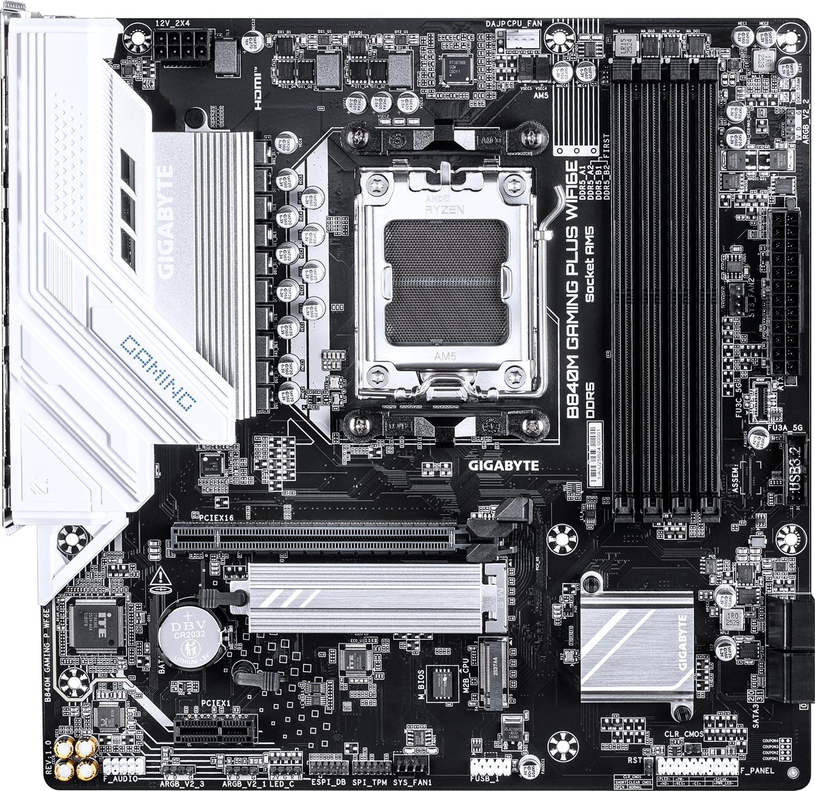 Gigabyte B840M Gaming Plus WiFi6E (B840,AM5,mATX,DDR5) (B840M GAMING P WF6E)
