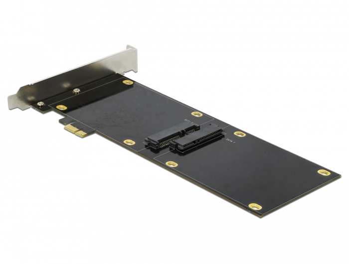 Delock PCI Express x1 Karte für 2 x SATA HDD / SSD Schwarz