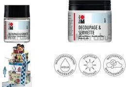 Marabu Servietten-Lack & Kleber, matt, 500 ml, Dose farbloser Mattlack und Kleber für Serviettentechnik, auf - 1 Stück (11400075843)