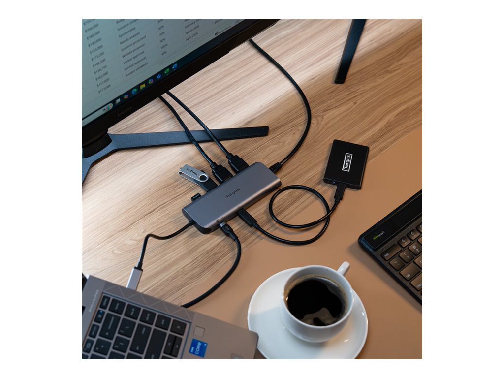 Targus Dockingstation USB-C Dual 4K HDMI 100W Pass-through Silber