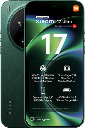 Xiaomi 17 Ultra 5G Smartphone 16 GB RAM 512 GB Starlit Green