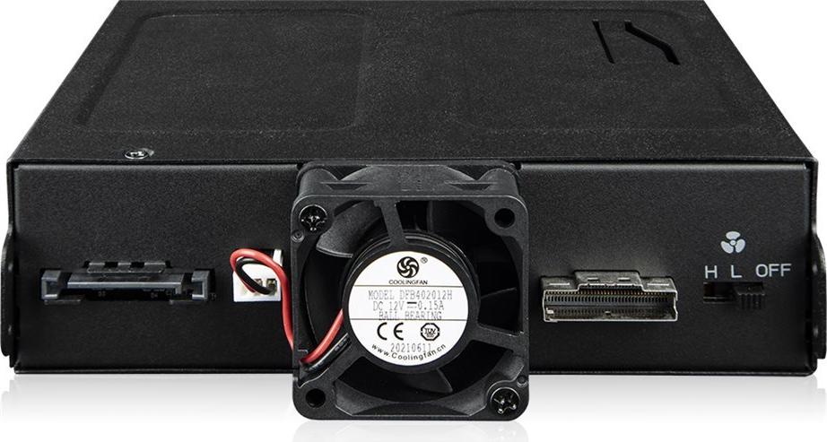 ICY DOCK ToughArmor MB105VP-B Mobile Rack 2x U.2/U.3 NVMe PCIe 4.0 für 5,25" Schwarz