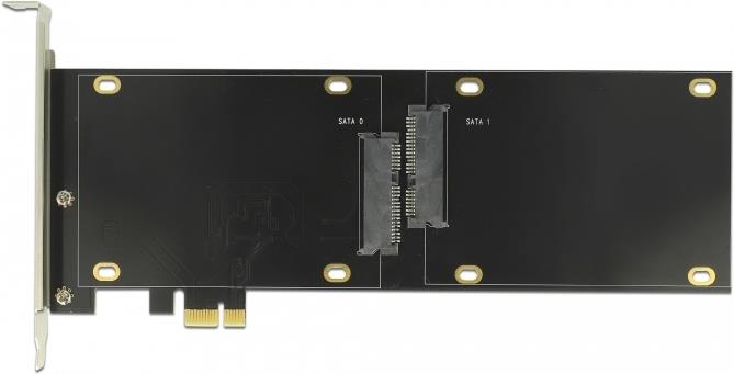 Delock PCI Express x1 Karte für 2 x SATA HDD / SSD Schwarz