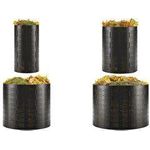 Bradas Kompostbehälter, 1.100 Liter, aus HDPE, schwarz Durchmesser verstellbar bis max. 1.250 mm, Höhe: 900 mm, - 1 Stück (TQ-K09125BOX)