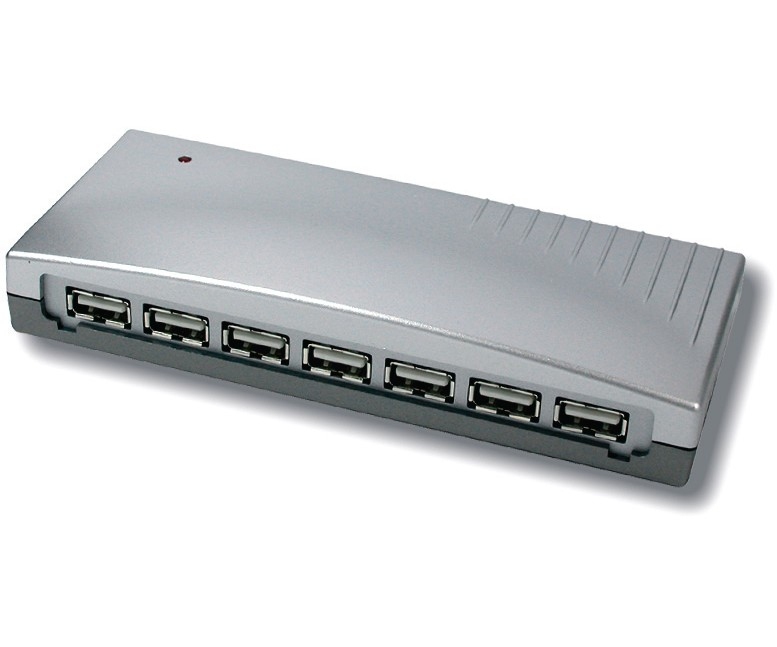 EXSYS EX-1171 7-Port USB 2.0 Hub Silber