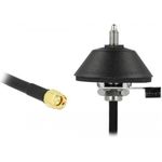 Delock LTE Antenne SMA Stecker 5 - 7 dBi omnidirektional starr mit Montagefuß und Anschlusskabel RG-58 3 m outdoor schwarz (12582)