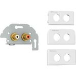 Kindermann 7456000410 2 x RCA Grau - Weiß Steckdose (7456000410) (B-Ware)