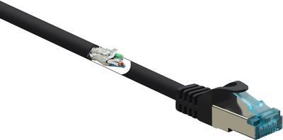 Renkforce RF-5047482 Netzwerkkabel Schwarz 0,25 m Cat6a S/FTP (S-STP) (RF-5047482)