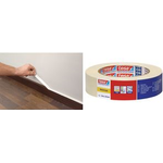 tesa Maler Krepp 4348 Standard Papierabdeckband, 19 mm x 50m leicht gekreppt, ermöglicht die Herstellung leichterer Ab - 1 Stück (04348-00015-03)