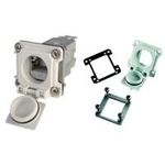 Telegärtner STX V6 RJ45-Flanschset Variante 6 Kupplung, Einbau Pole: 8P8C J00020A0483 Lichtgrau J00020A0483 1 St. (J00020A0483)