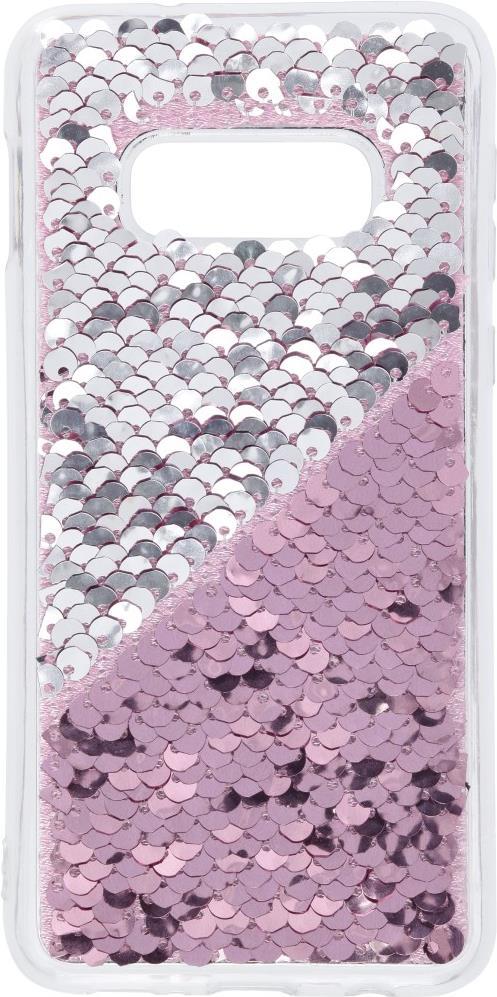 Hama Cover Paillettes für Samsung Galaxy S10e, Pink/Silber (00172254)