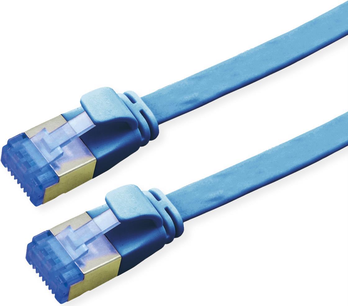 VALUE Patchkabel Kat.6A (Class EA) FTP, extra-flach, blau, 3 m (21.99.2153)