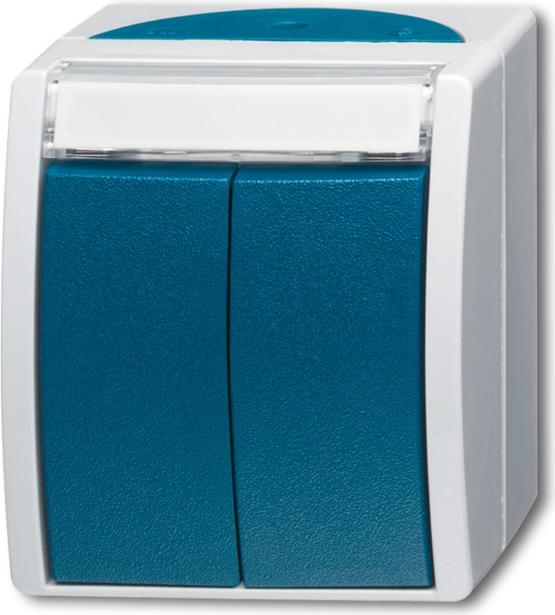 Busch Jaeger 1484-0-0374 Lichtschalter Blau - Grau (1484-0-0374)