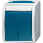 Busch Jaeger 1484-0-0374 Lichtschalter Blau - Grau (1484-0-0374)