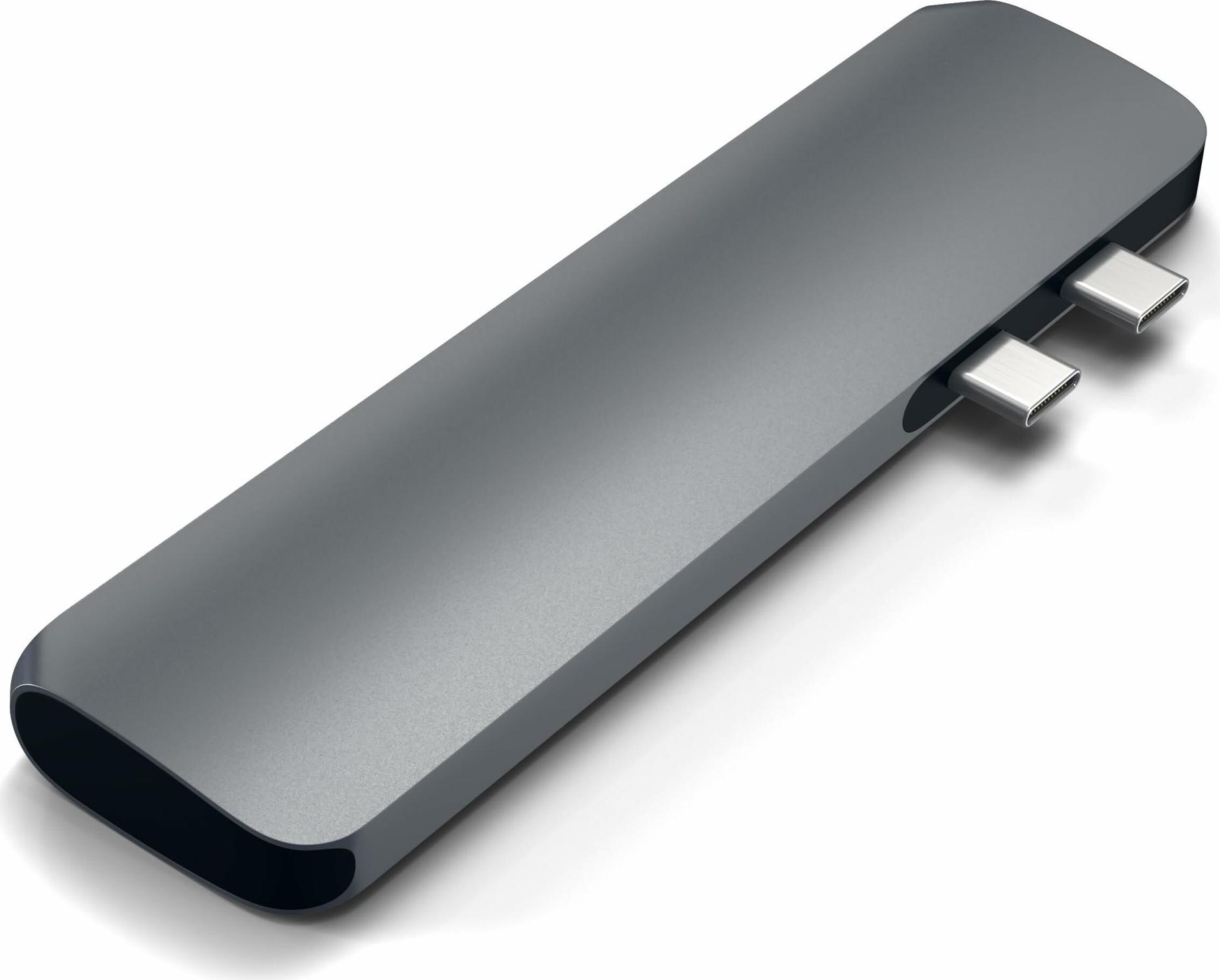 Satechi Type-C Pro Hub Adapter für MacBook Pro 13" und 15", 2× USB 3.0, HDMI 4K, SD/MicroSD, Grau