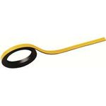 MAUL HEBEL Magnetstreifen (B)5 mm x (L)1.000 mm, gelb beschriftbar, individuell zuschneidbar, Stärke: 1 mm (65201-15)