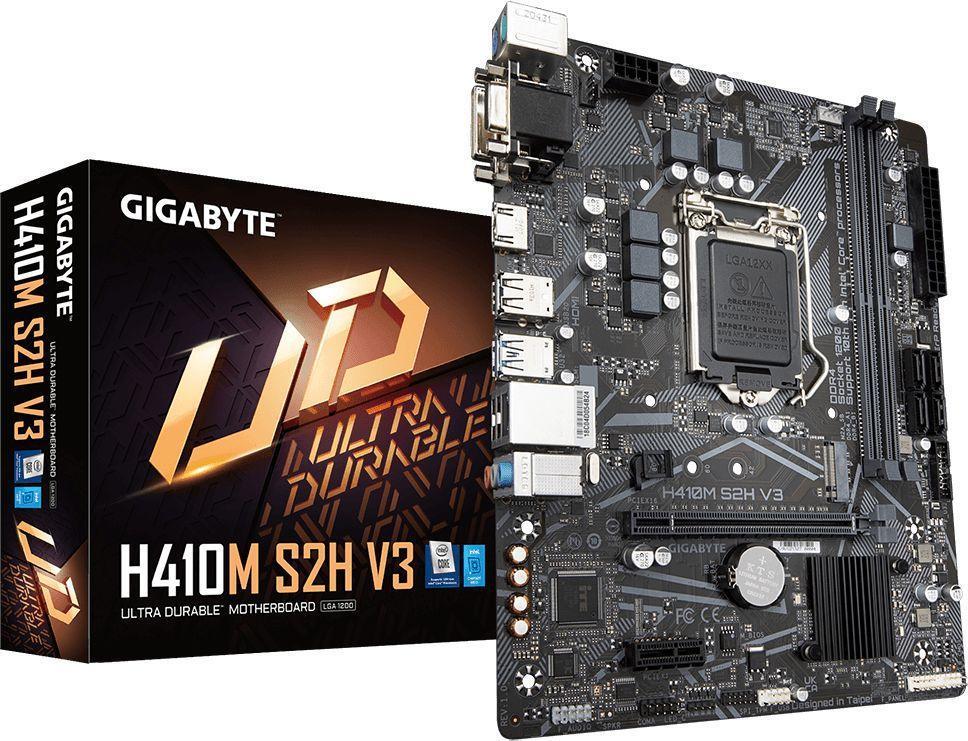 Gigabyte H410M S2H V3 Intel LGA 1200 Intel® Core i3 Intel Core i5 Intel Core i7 Intel Core i9 DDR4 SDRAM 64 GB DIMM (H410M S2H V3)  - Onlineshop JACOB Elektronik