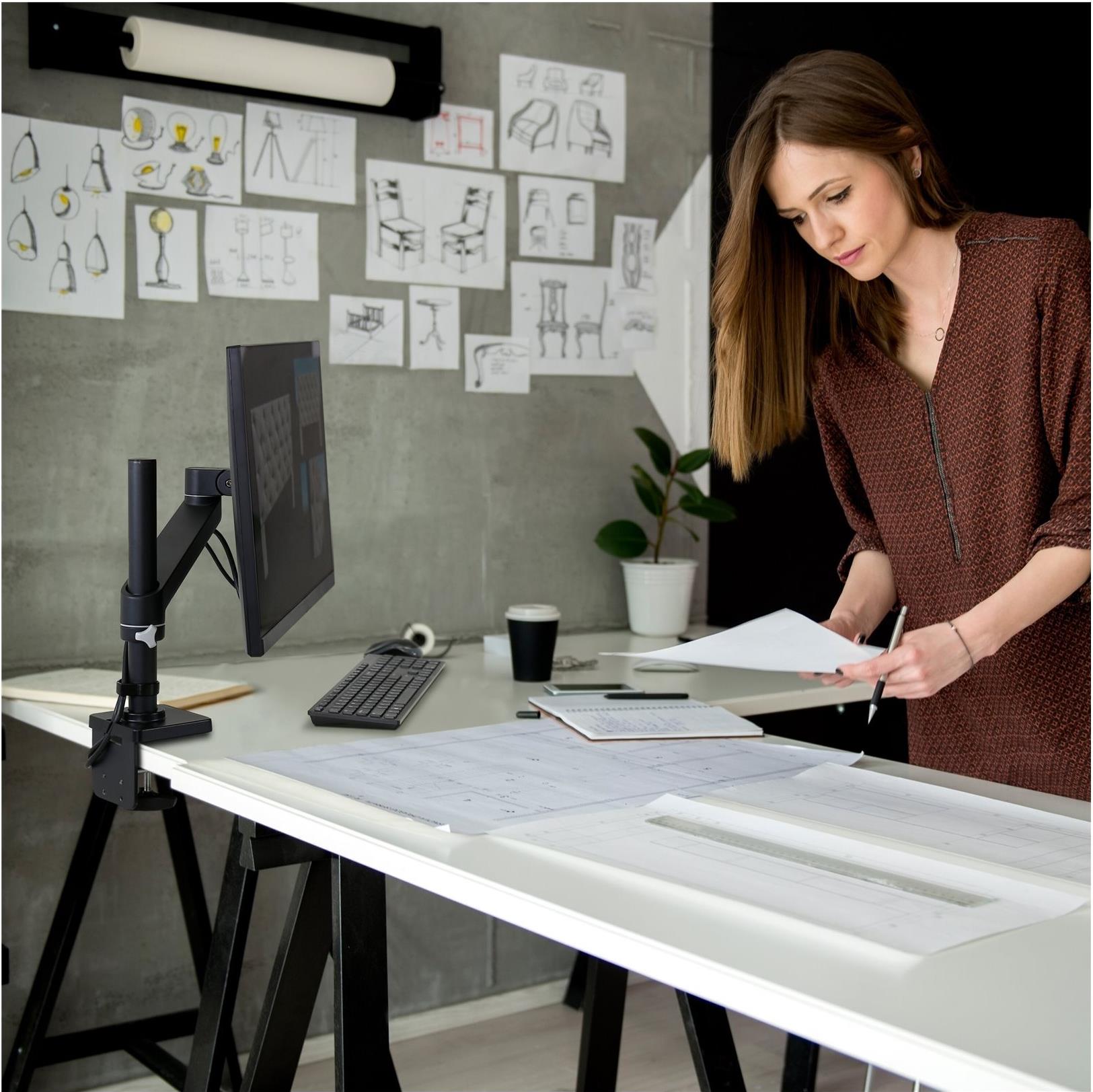 Ergotron NX Monitorarm 34" Mattschwarz
